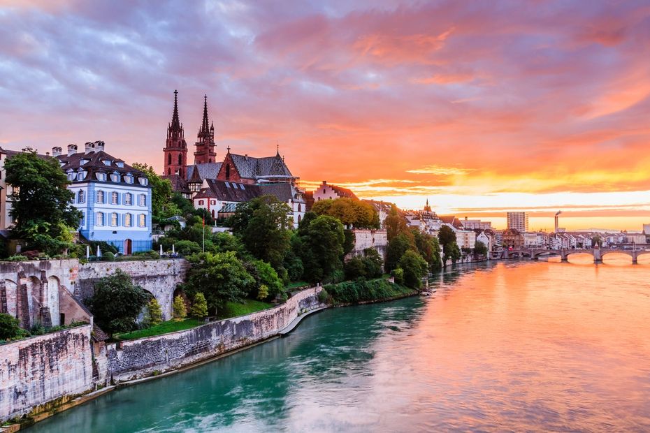 Rhine River in Basel, Switzerland