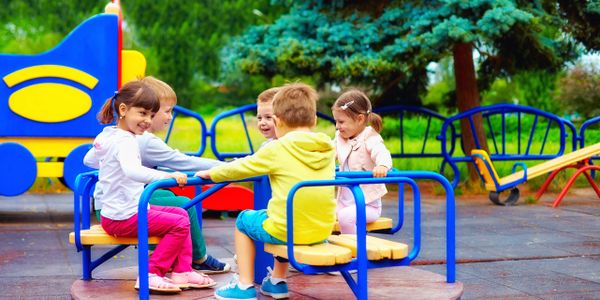 Children playing outside at daycare
