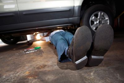fixing underneath a car