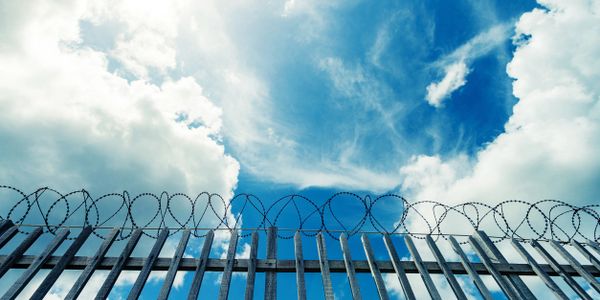 Jail fence with wire