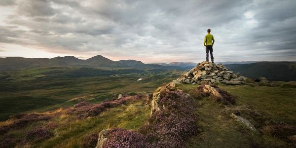 Person on a mountain overlook