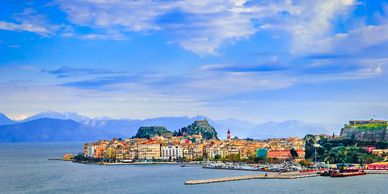 View of Croatia from a river cruise 