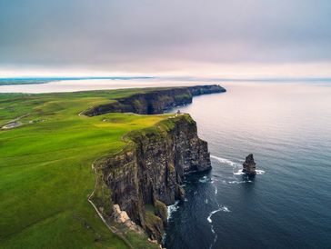 drone picture over cliffs 