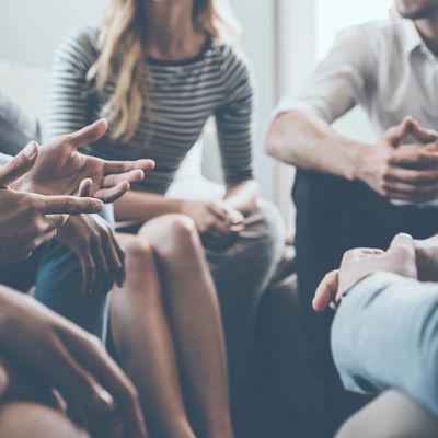 group of people in discussion