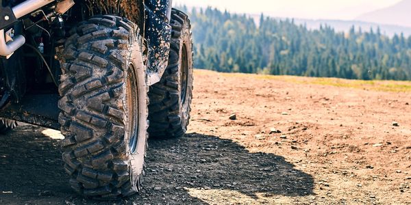 atv tires in the dirt