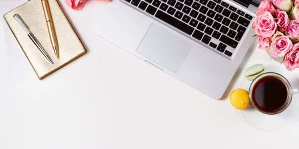 Laptop on a desk