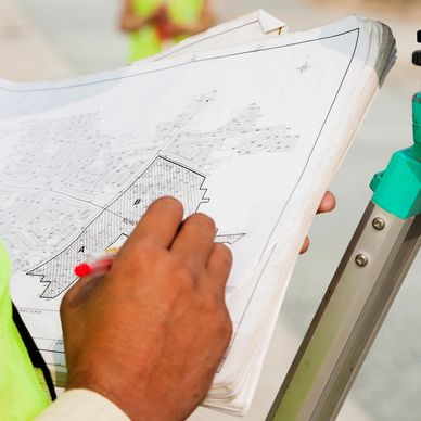 A picture of someone doing an asbestos survey