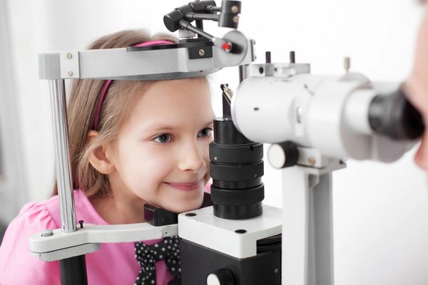 Young Girl Eye Exam