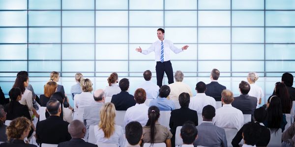 presentation in front of professionals