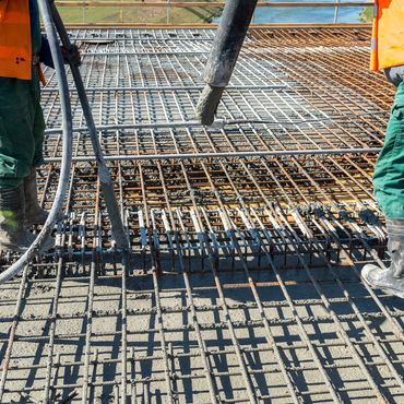 Concrete reinforcement on grade prior to pour ready for Special Deputy Inspection.