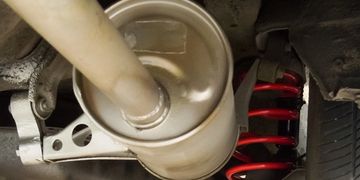 Undercarriage showing exhaust and suspension system.