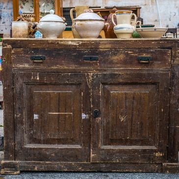 Distressed Brown Dresser