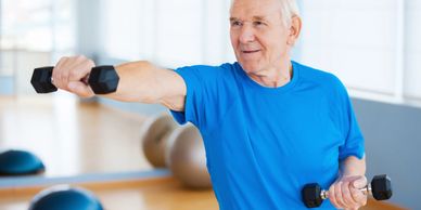 even seniors can develop and keep strength with weights
