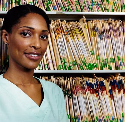 Medical folders medical office.