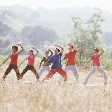 Sun Style Tai Chi Class outdoors