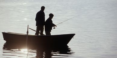 Family Bass fishing on Potomac River