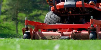 Professional mowing beautiful grass sod turf