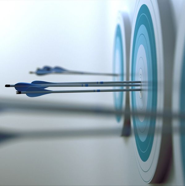 Arrows on a target picture