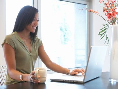 Counseling from home. Online virtual therapy. 