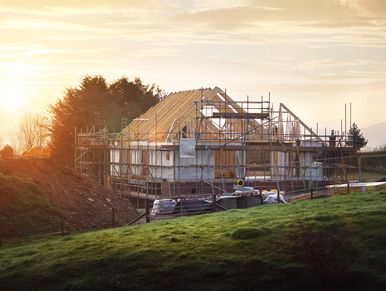 Building site house construction