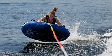 Wave whipped and salt dipped! Tubing with Galveston Island Boat Rentals!!