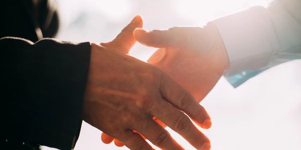 Connecting with others by shaking hands