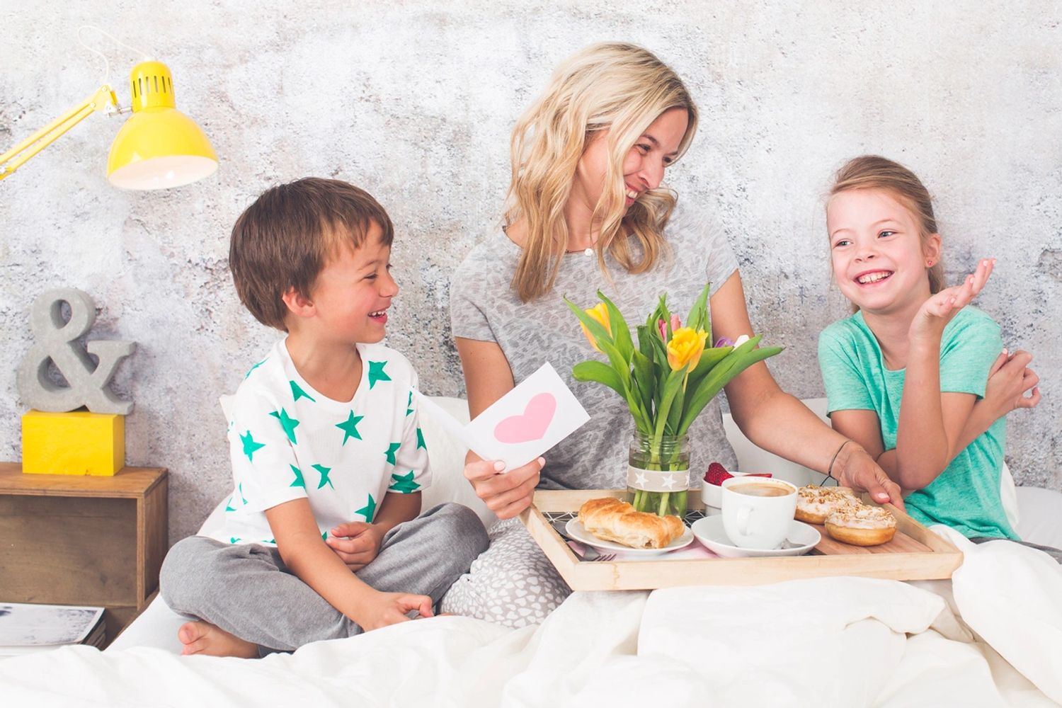 A woman spending time with her kids