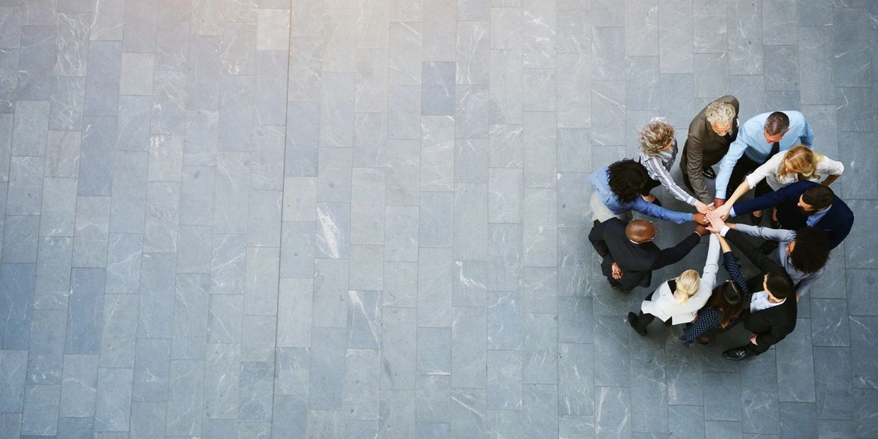 working together.  team.