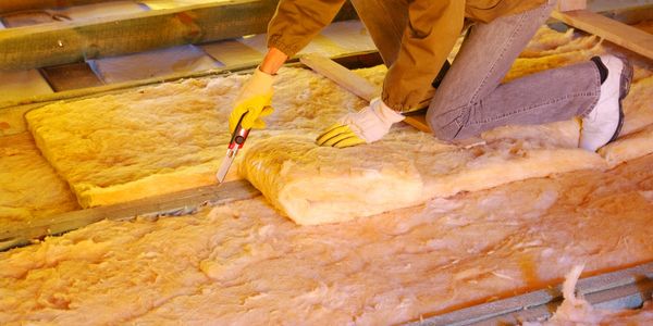 Loft insulation installation 