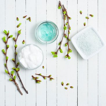 Sugar scrubs and salt scrubs
