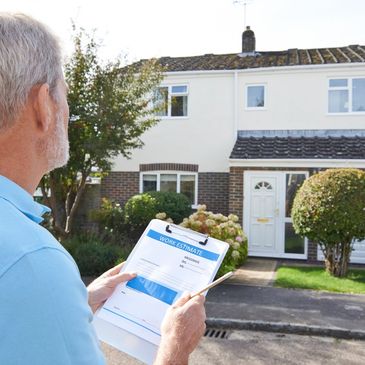 Man surveying home