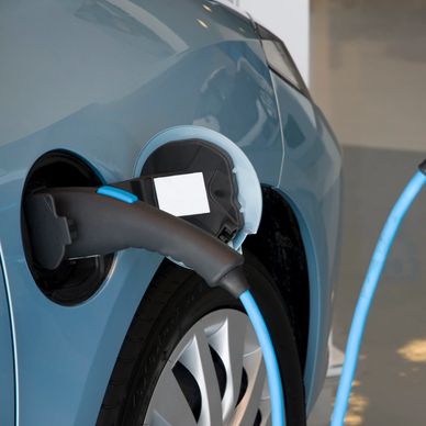 An electric vehicle charger connected to an ev.