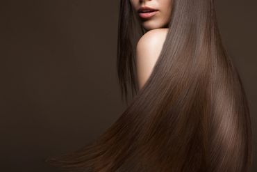 natural brown color on long hair