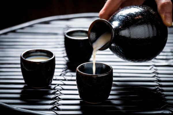 hand-made sake set