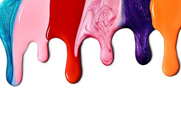 Colourful abstract paint drips symbolising a flexible or nuanced approach to therapy