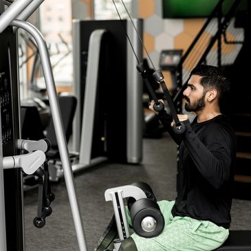 Man doing physical therapy workouts