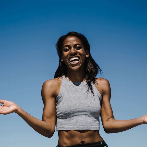 A happy menopausal black woman