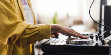 DJ on the turntables