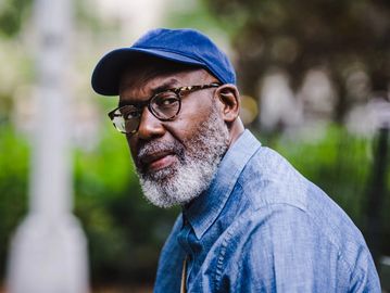 A man in a cap.