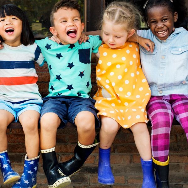 Children having fun at day care with their classmates