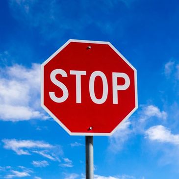 Stock image of a stop sign.