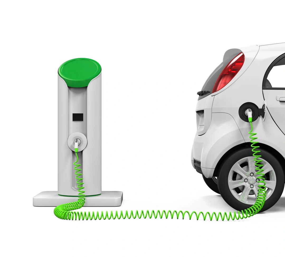 Electric vehicle plugged to a charging station. Credit: Stock Media GoDaddy