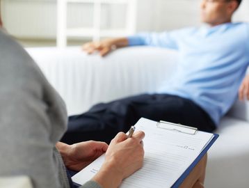 a patient engages with the psychiatric nurse practitioner to discuss their psychiatric medications