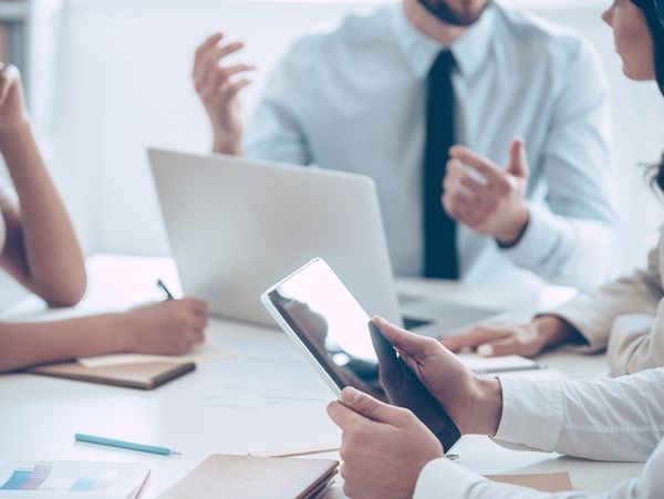 A group of business people having a meeting