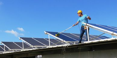 Window cleaning at height, commercial window cleaners