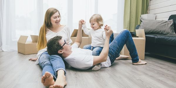 Happy Family during the Move