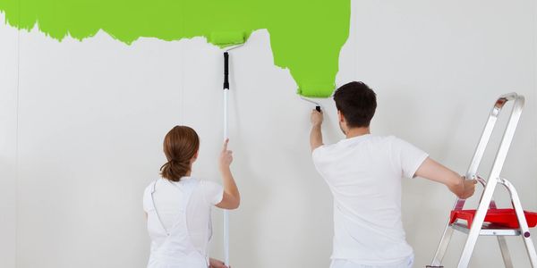 painting an interior wall lime green