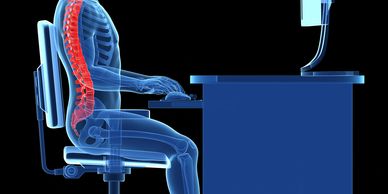 Poor posture from car a accident or sports injuries.