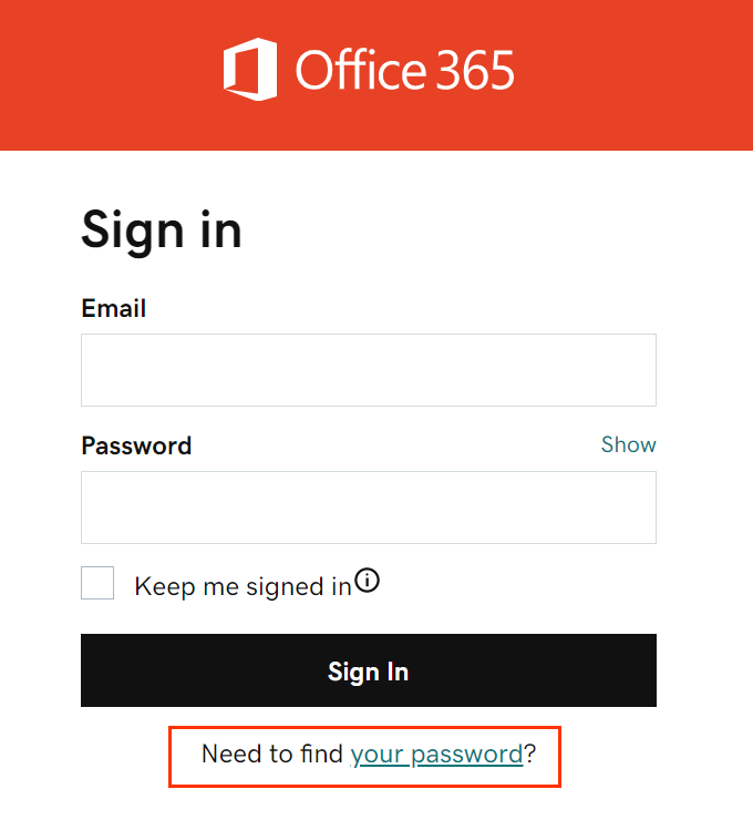 how to reset office 365