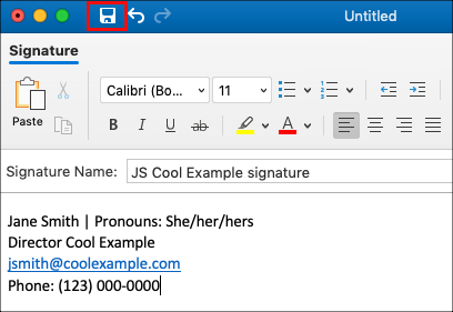 how to add a signature in outlook on mac